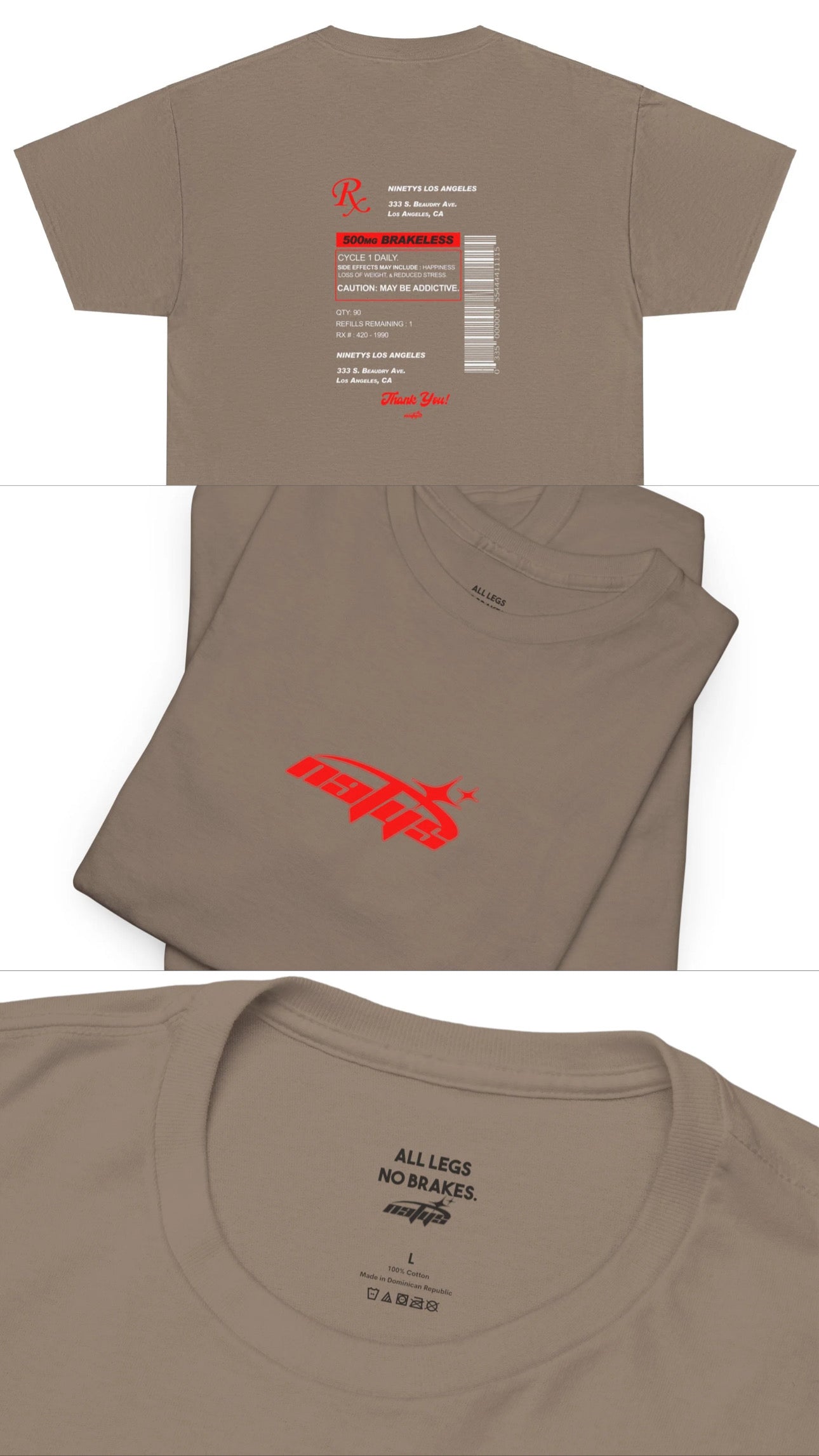 500MG OF BRAKELESS CYCLING T-$SHIRT